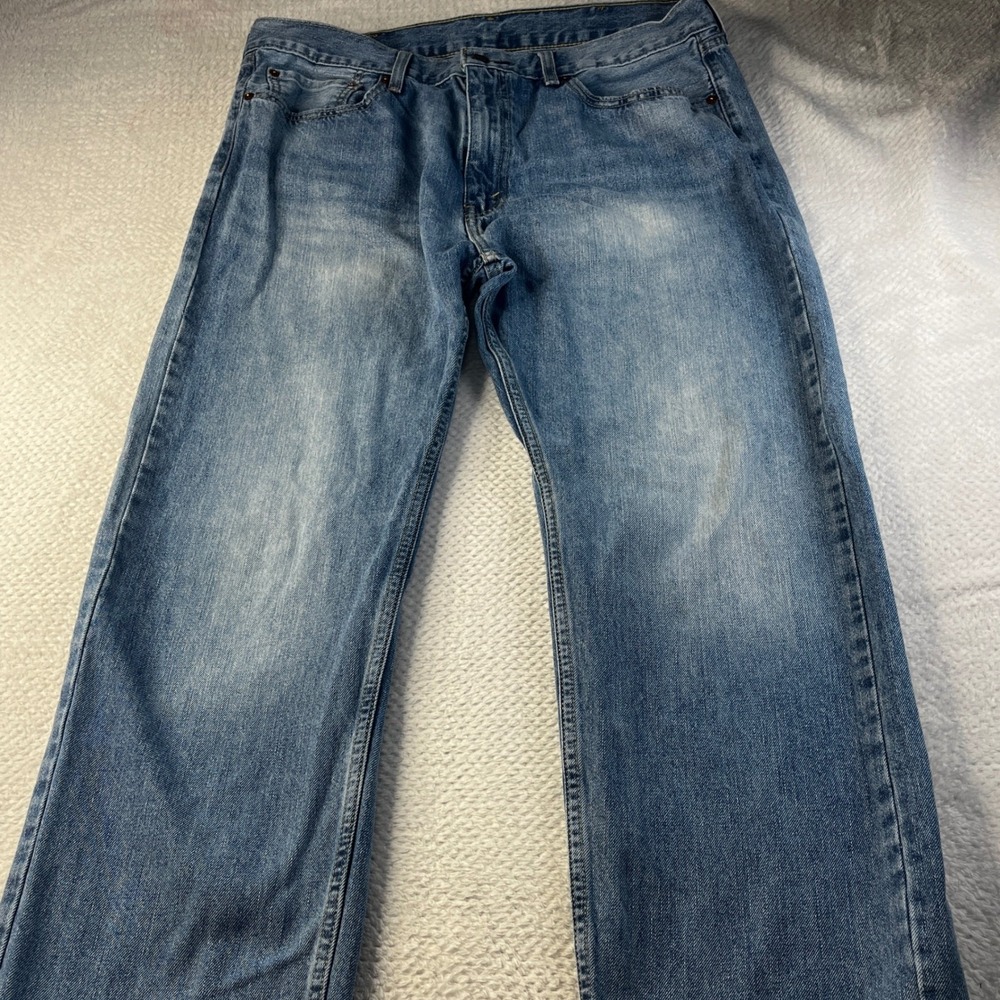 Levis 505 Regular‎ Fit Straight Leg Denim Jeans Mens 34x29 Measured WaterLess